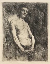 Halbnackte männliche Figur, 1800er Jahre.