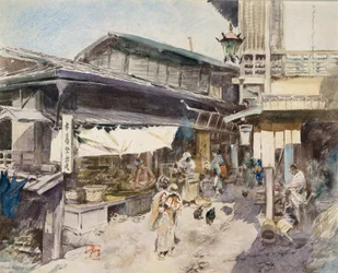 Straßenszene in Ikao, Japan