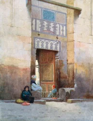Eine Moscheetür in Kairo