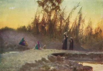 Am Brunnen, ca. 1880