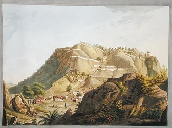 Südwestansicht von Ootra-Durgum, Illustration aus 