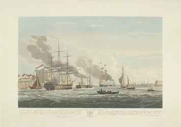 Abfahrt von zwölf niederländischen Handelsschiffen aus dem Hafen von Portsmouth, 1833 (Platte 2)