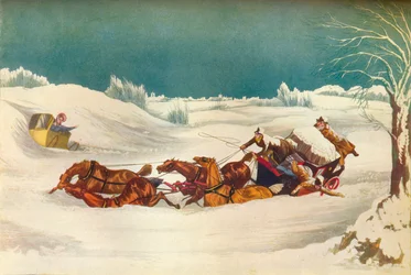 Die Liverpool Mail in der Nähe von St. Albans, 19. Jahrhundert