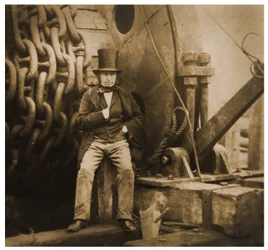 Isambard Kingdom Brunel bei den Startketten der SS Great Eastern