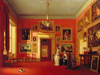 Lord Northwicks Gemäldegalerie im Thirlestaine House, ca. 1846-47