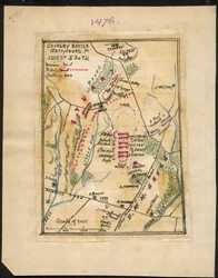 Kavallerie-Schlacht, Gettysburg, Pa. 3. Juli 15:30 Uhr