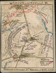 Chancellorsville, Va. Position der Armeen 3. Mai 1863 von 8 Uhr bis 17:30 Uhr