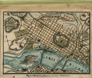 Karte von Richmond, Virginia...1863