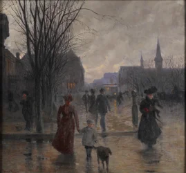 Regnerischer Abend auf der Hennepin Avenue, ca. 1902