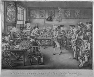 Gerichtshof der Gerechtigkeit, Belle Sauvage Inn, Ludgate Hill, City of London, 1778