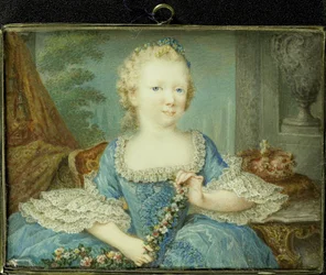 Wilhelmina Carolina (Carolina; 1743-87), Prinzessin von Oranien-Nassau, Tochter von Wilhelm IV und Schwester von Wilhelm V, als Kind