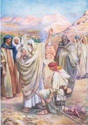 David zum König gesalbt, aus Das Bibelbilderbuch, veröffentlicht von Thomas Nelson, ca. 1950