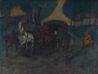 Eine Landstraße in Polen