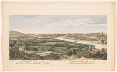 Ansicht der Stadt Paris vom Dorf Chaillot aus gesehen