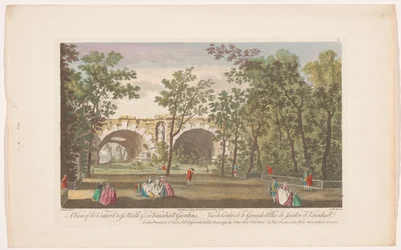 Ansicht einer Allee in den Vauxhall Gardens in London