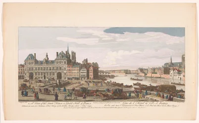 Blick auf das Rathaus und die Seine in Paris