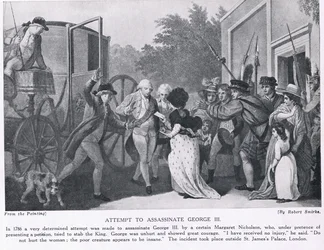 Attentat auf König George III., Illustration aus 