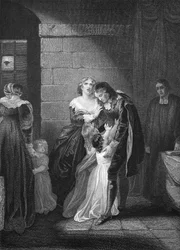 Lord W. Russels letztes Gespräch mit seiner Familie, graviert von A.H. Payne