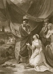 Die Übergabe von Calais, graviert von A. Smith, Illustration aus David Humes 