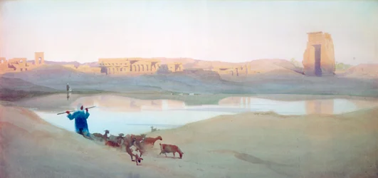 Heiliger See, Karnak, Ägypten, um 1900