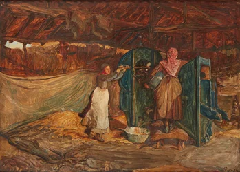 Das Mahlen des Getreides