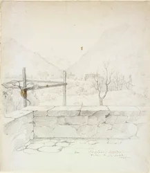 Blick von der Villa, in der der Künstler in Subiaco wohnte