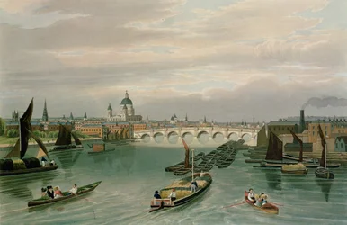 Ansicht der Blackfriars Bridge und St. Paul