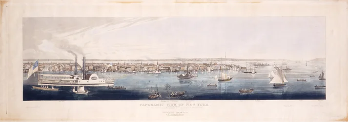 Panoramablick auf New York, vom Nordufer des Hudson River, 1844