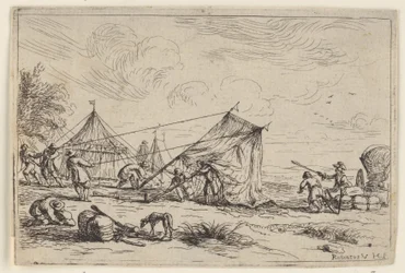 Aufstellen eines Zeltes