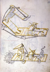 Kunst des Krieges: Studie über militärische Maschinen, Illustration aus 