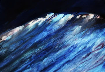 Kraftvolle Blaue Welle