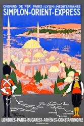 Eisenbahn Paris - Lyon - Mittelmeer / Simplon-Orient-Express / London-Paris-Bukarest-Athen-Konstantinopel