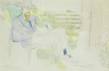 Lytton Strachey schreibt im Garten