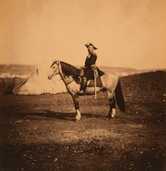 Der französische General Pierre Bosquet, Porträt zu Pferd sitzend, Krimkrieg, Krim, Ukraine