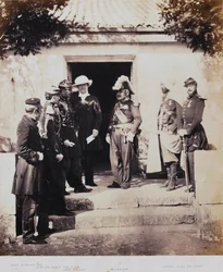 Gruppe im Hauptquartier, aus einem Album mit 52 Fotografien aus dem Krimkrieg, 1855