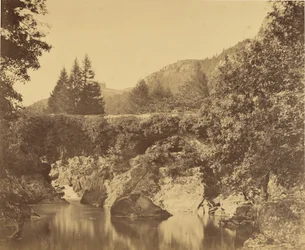 Teich unterhalb Pont y Pari, Bettway Coed, Wales.