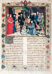 Überreichung der Chroniken von Hennegau an Herzog Philipp den Guten von Burgund