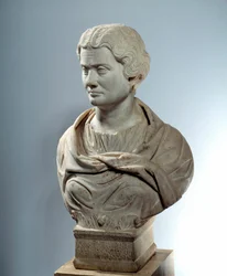 Kunst des antiken Rom: Büste der Melitine, Priesterin der Mutter der Götter in Piraeus. Skulptur um 162. Paris, Louvre