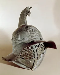 Bronzehelm eines Gladiators
