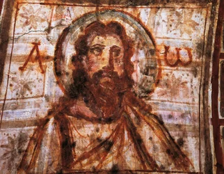 Büste Christi, Commodilla-Katakomben, Rom
