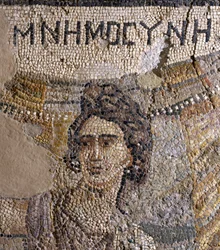 Begräbnissymposium aus der Nekropole von Antiochia, spätes 4. Jahrhundert n. Chr. (Detail)