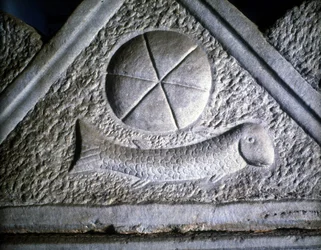 Ichthys: Fisch, christliches Symbol. 2. Jahrhundert.