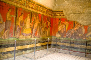 Einweihungsriten des Dionysoskults, Fresko aus der Villa Dei Mysteri