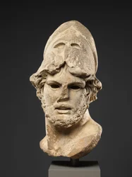 Marmorkopf eines griechischen Generals, ca. 100 n. Chr. (Marmor, Pentelisch)