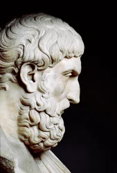 Porträt von Epikur (341-270 v. Chr.), griechischer Philosoph