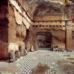 Römische Kunst: Ansicht des Caldariums der Caracalla-Thermen in Rom