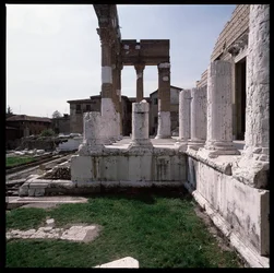 Römische Kunst: Blick auf das Kapitol (Capitolium), 73 n. Chr., Brescia, Italien