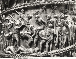 Die Enthauptung deutscher Adliger, Detail von der Säule des Marcus Aurelius