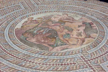 Theseus und der Minotaurus, Haus des Theseus, Paphos, Zypern (Mosaik)