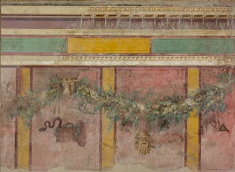 Wandmalerei aus der Exedra einer Villa in Boscoreale, ca. 50-40 v. Chr.